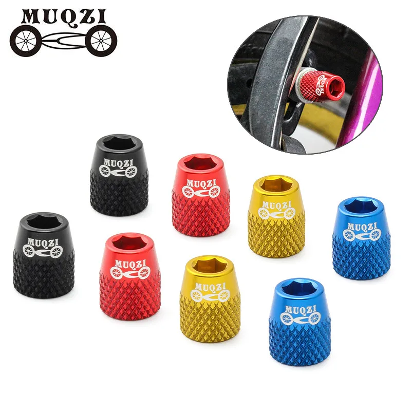 MUQZI 4PCS Bike Brake Shoes Screw M6 Brake Pad Bolt Aluminum Alloy V Brake Blocks Nut For MTB Road Fixed Gear Bicycle Parts