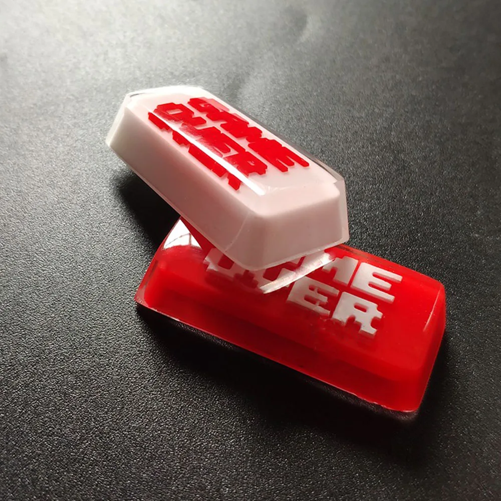 Resin GAMEOVER Enter Keycap White Red DIY Key Cap For Cherry Mx Switch Mechanical Keyboard Decoration Replacement 2.25u