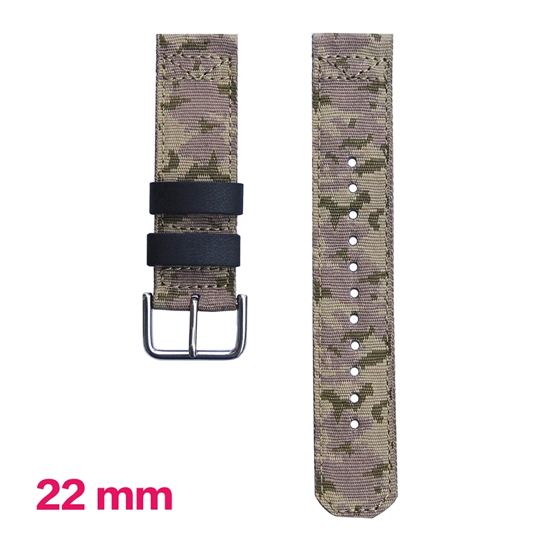 TIMELEE-correas de nailon para reloj, correa de camuflaje, 22mm, 24mm, accesorios para reloj