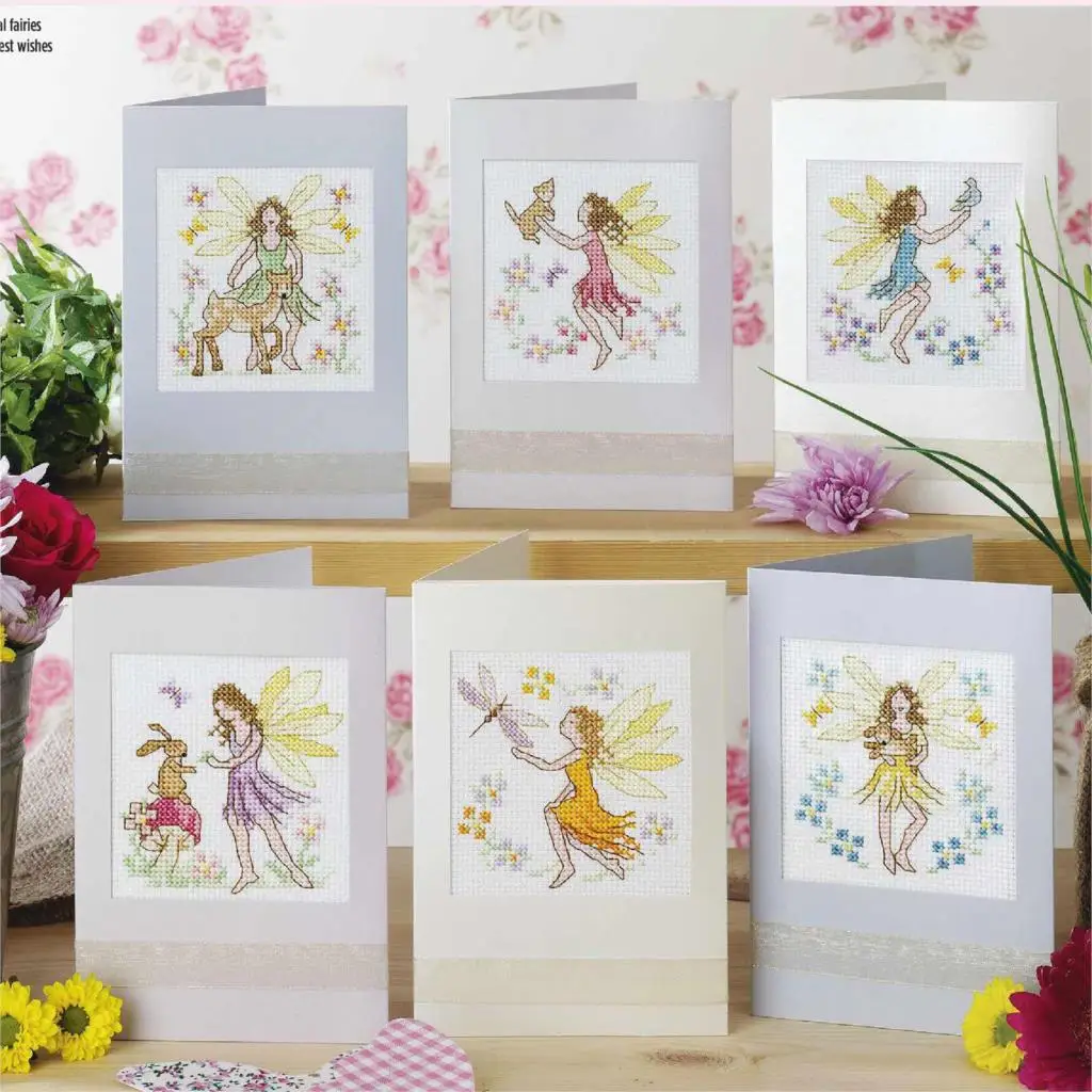 CD019 14ct Cross Stitch Kit Card Package Greeting Card Needlework Embroidery Crafts Counted Cross-Stitching Kits Christmas Gift