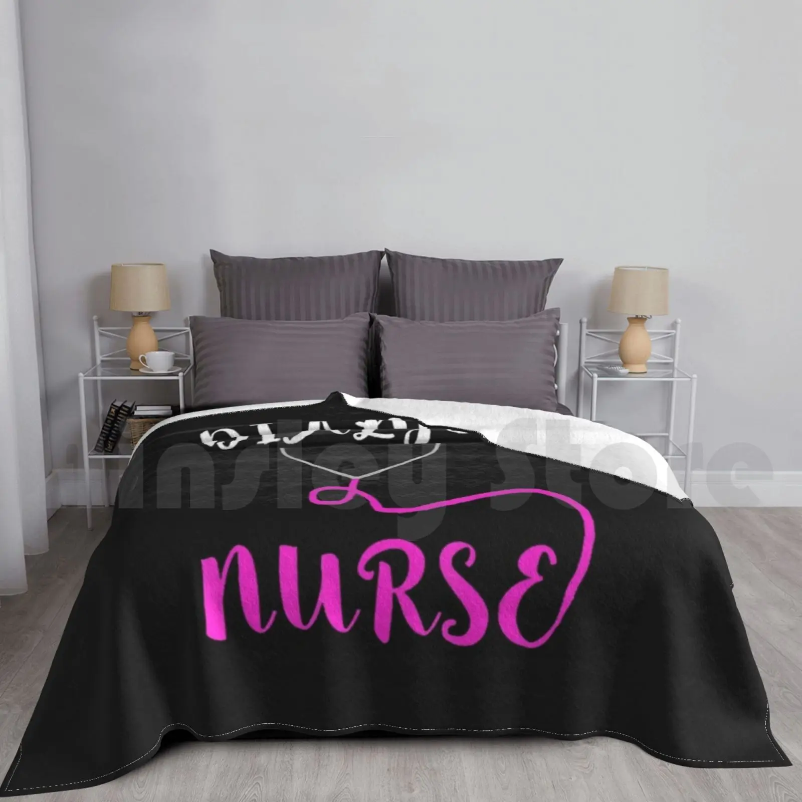 Enfermera de diálisis, estetoscopio rosa, medicina de nefrología, manta de enfermería para sofá cama, enfermera de viaje, medicina de enfermería