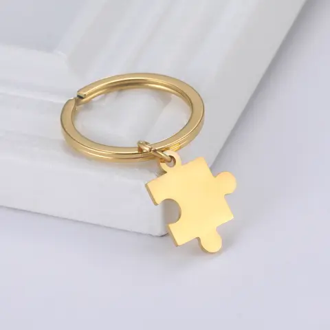 My Shape Pussel Nyckelring för Män Kvinnor Älskare Rostfritt Stål Nyckelring Ringhållare Modesmycken Gåva Make Fru 6 best sales pussel nyckelring - №1