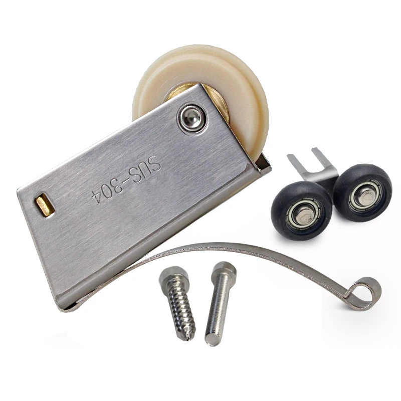 Closet Cabinet Sliding Door Roller Furniture Caster Positioning Pulley Sheave Nylon Anti-derailed Wheel Hardware