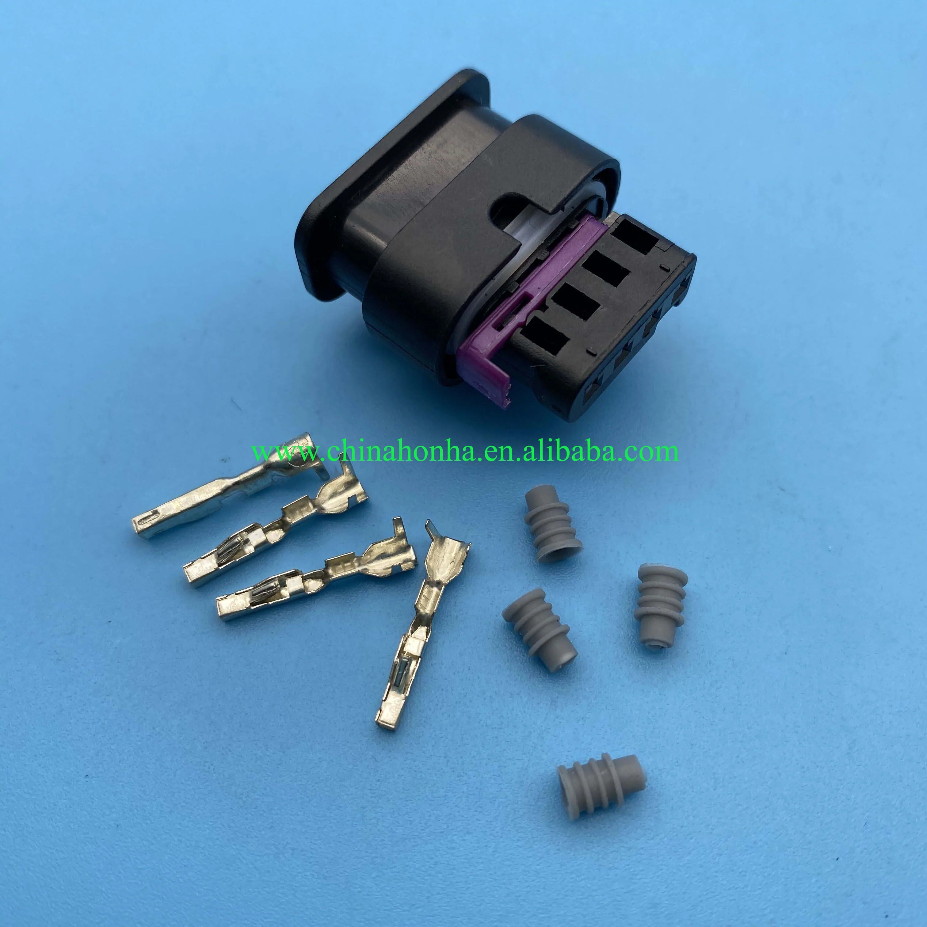 4 Pin female  Fuel Injector Intake Pressure Sensor Plug Connector  4F0 973 704  1-1718645-1 With Pigtail