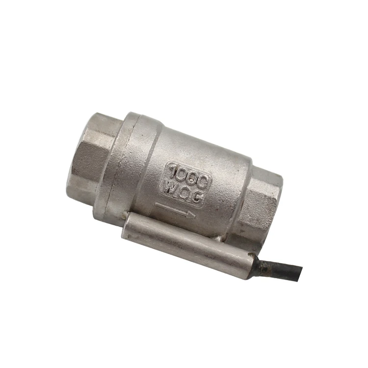 สแตนเลส304แนวตั้งตรวจสอบวาล์ว One-Way วาล์วท่อกระแสเงินสดสวิทช์เหนี่ยวนำ Water Flow Sensor