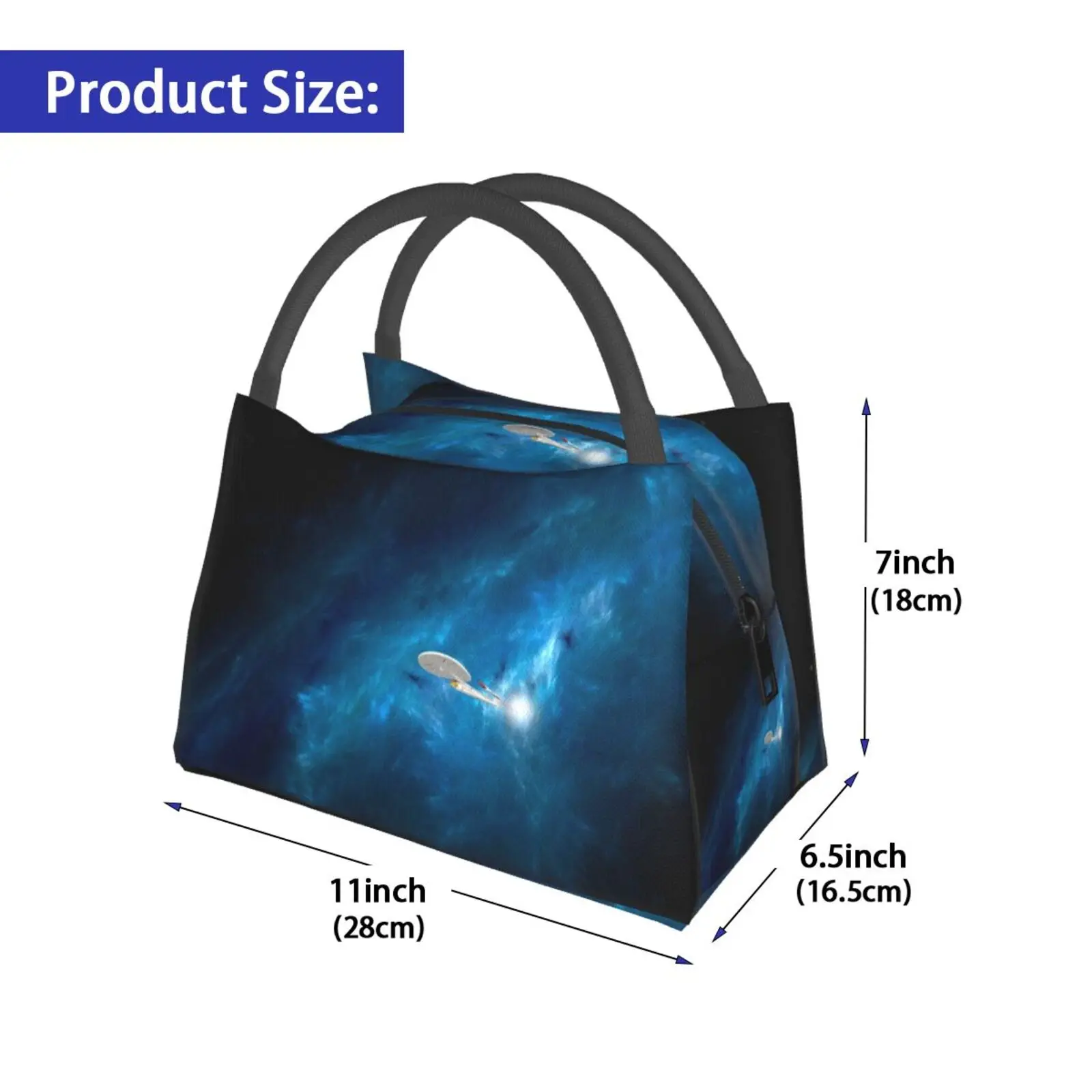 Cooler Lunch Bag Picnic Bag ................Engage! Engage Tv Movie Famous Enterprise Nebula Hot Heat Space Galaxy