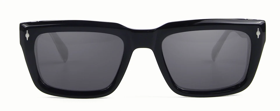 Hochwertige Dicke Acetat-Sonnenbrille für Herren, Marken-Designer, Nietenverzierte Quadratische Sonnenbrille für Damen, Übergroße UV400-Schutzgläser für Männer – Detail 4
