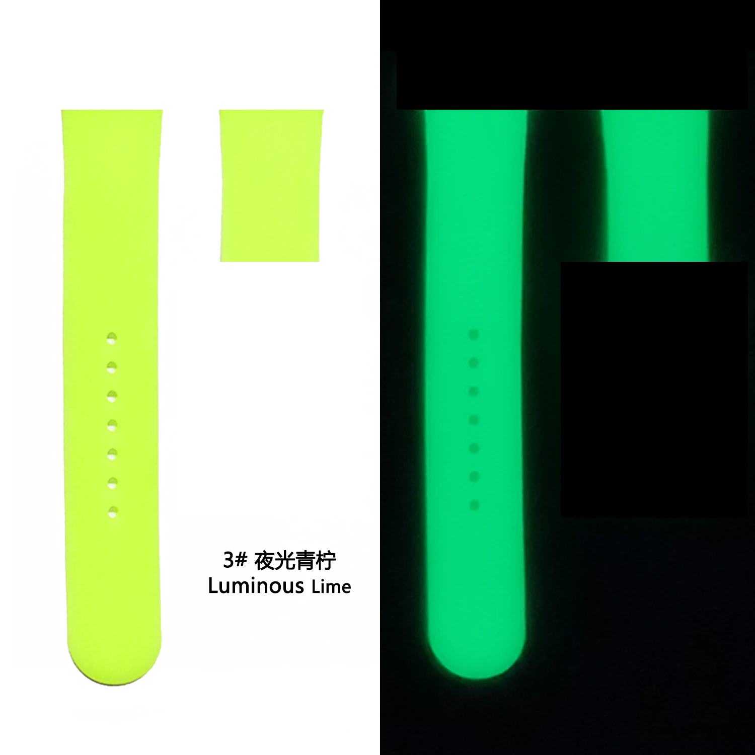 NEW Glow in The Dark Band For APPLE WATCH SERIES 7, Silicone Watch Strap Fluorescence Band for iWatch Band Series 5/4/3