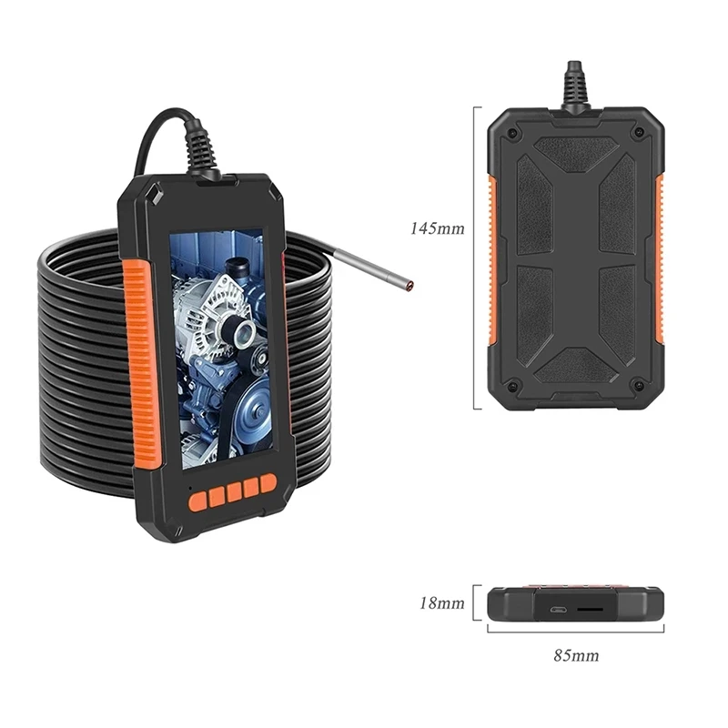 HD1080P Inspection Borescope Handhold Screen Endoscope 4.3 Inch IPS Screen Pipe Drain Sewer Duct Inspection Camera IP67