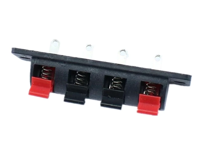 5pcs Hot Single Row 4 Pin 4 Position Speaker Terminal Board Connectors LED Aging Tester Scoket Plug Adapter