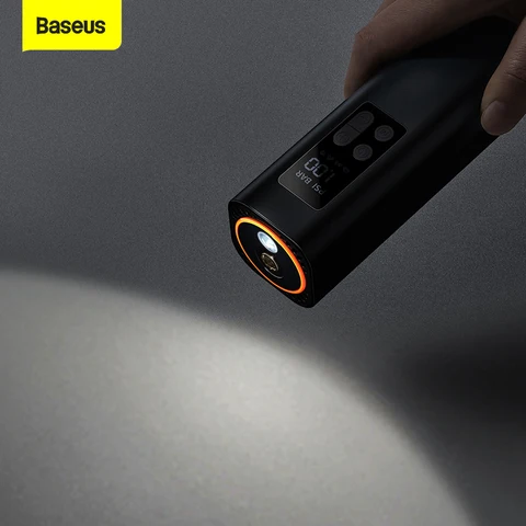 Электрический насос Baseus 12В для шин, 150 PSI, LED дисплей — фото модели