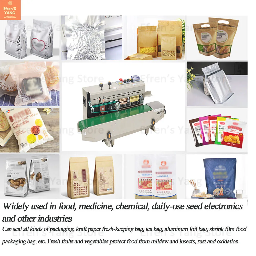 FRD1000-máquina de sellado de bolsas de plástico, semiautomática, máquina de sellado de tinta de película