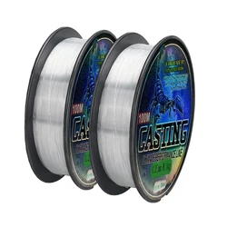 Línea de pesca de nailon superfuerte de 100m, monofilamento, línea de COATO de fluorocarbono, señuelo de fundición, accesorios de pesca de carpa de 0,14mm-0,70mm