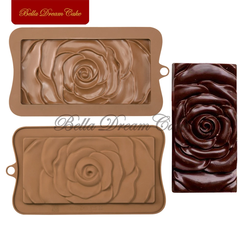 3D Rose/Geometry Gems Design Chocolate Silicone Mold DIY Fondant Candy Moulds Handmade Soap Mould Cake Decorating Tools Bakeware