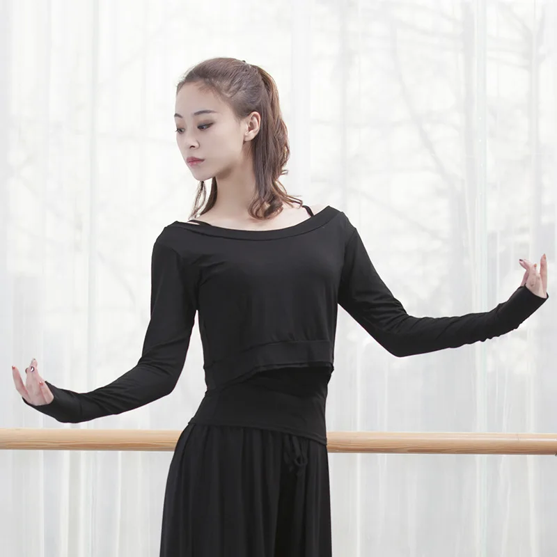 2019 Spring New Style Loose-Fit Dance Top Long Dance Clothes Exercise Clothing Set of Yoga Clothes