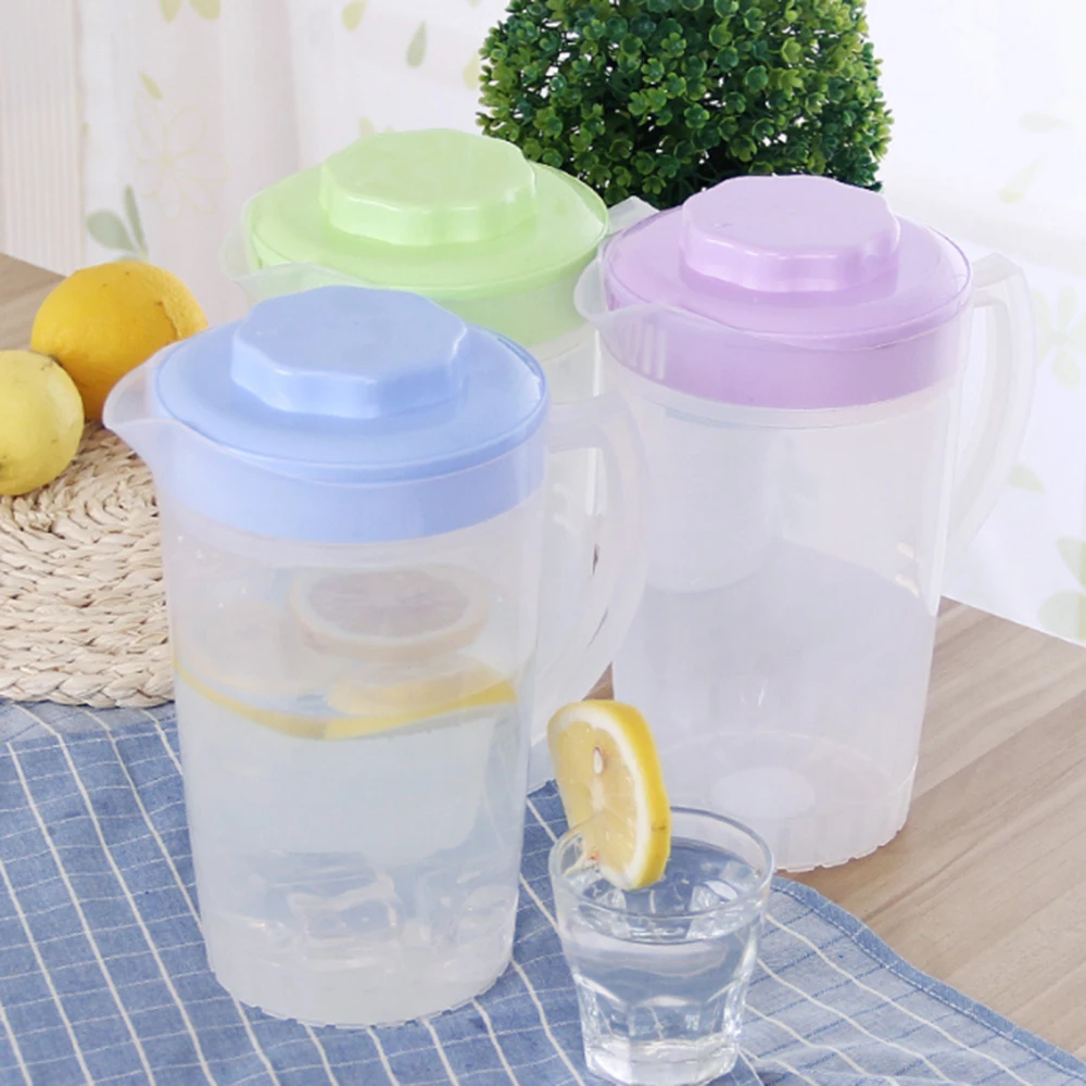 

2L Beverage Storage Container Large Capacity Heat Resistant Cold Water Jug Plastic Juice Pitcher Household Teapot Kettle