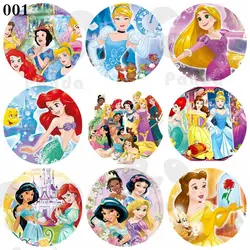 Disney Cartoon Disney Princess Kids birthday Party okrągła naklejka owija opakowanie etykiet