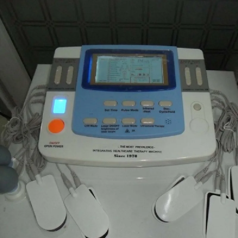 Integrated Physical Therapy With Ultrasound Tens & Ems Physiotherapy Equipment 7 Channels With Laser And Sleep Function