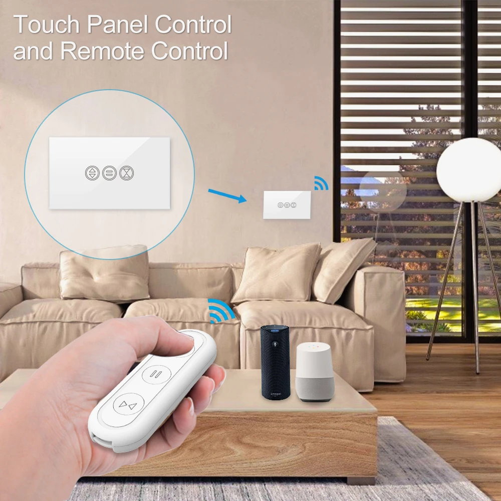 Tuya Smart Curtain Switch Gewiss with Remote for Electric Roller Shutter Window Blinds App Timer Google Home Aelxa Voice Control