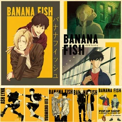 BANANA FISH Anime Posters, High Quality Kraft Paper Wall Art Posters, Bedroom And Living Room Retro Painting Decoration Images