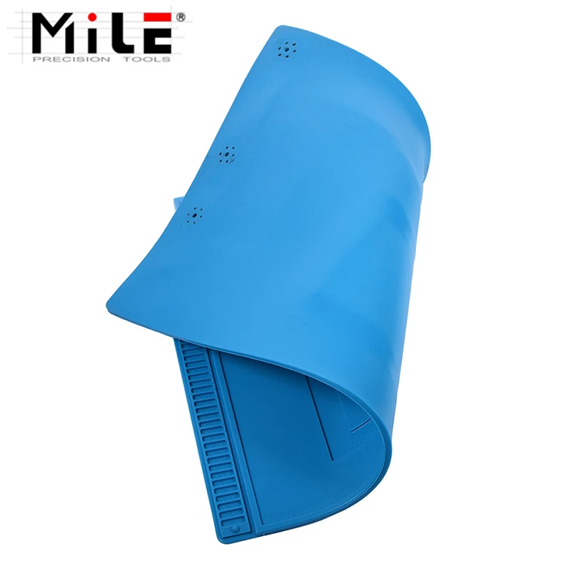 Miglia 45x30cm piattaforma di manutenzione per tappetino da scrivania in Silicone con isolamento termico per stazione di riparazione per saldatura BGA con sezione magnetica