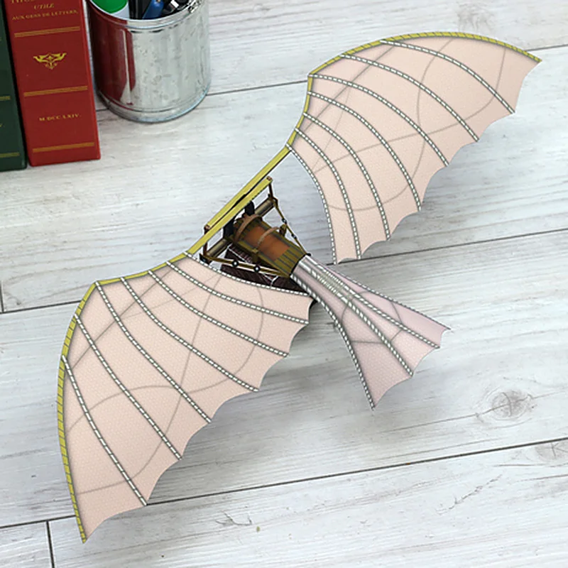 Leonardo da Vinci aliante aereo pieghevole fatto a mano modello di carta 3D fai da te Papercraft arte adolescenti adulti Origami giocattoli