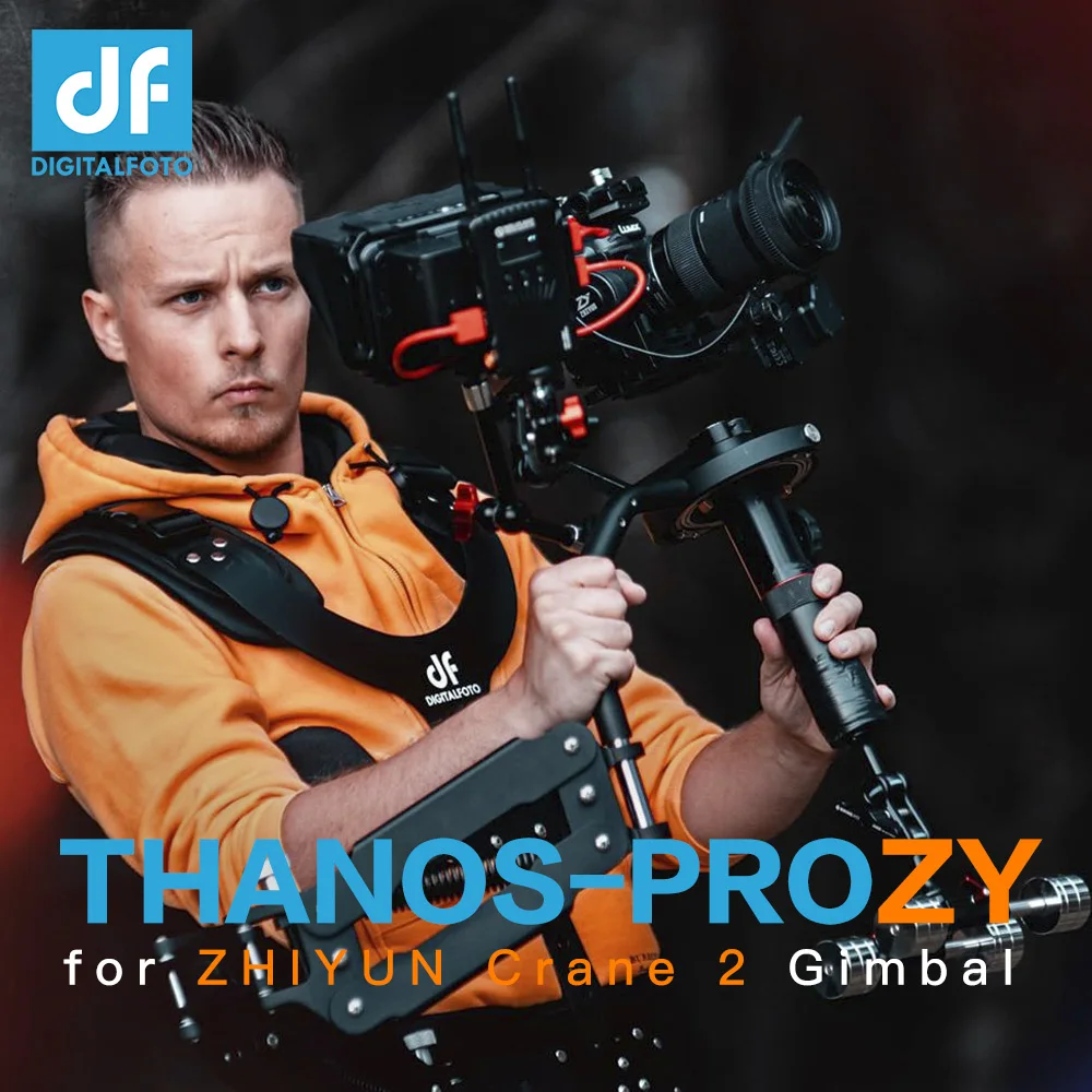 DIGITALFOTO THANOS PRO Stabilizer Gimbal Vest System with Z Axis Spring Arm for DJI Ronin S Zhiyun Crane 2 MOZA air 2