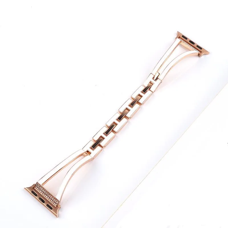 Metal diamond strap for Apple watch 7 45mm 41mm 6 5 4 SE 44mm 40mm Luxury replacement bracelet strap for iwatch 3 2 1 42mm 38mm