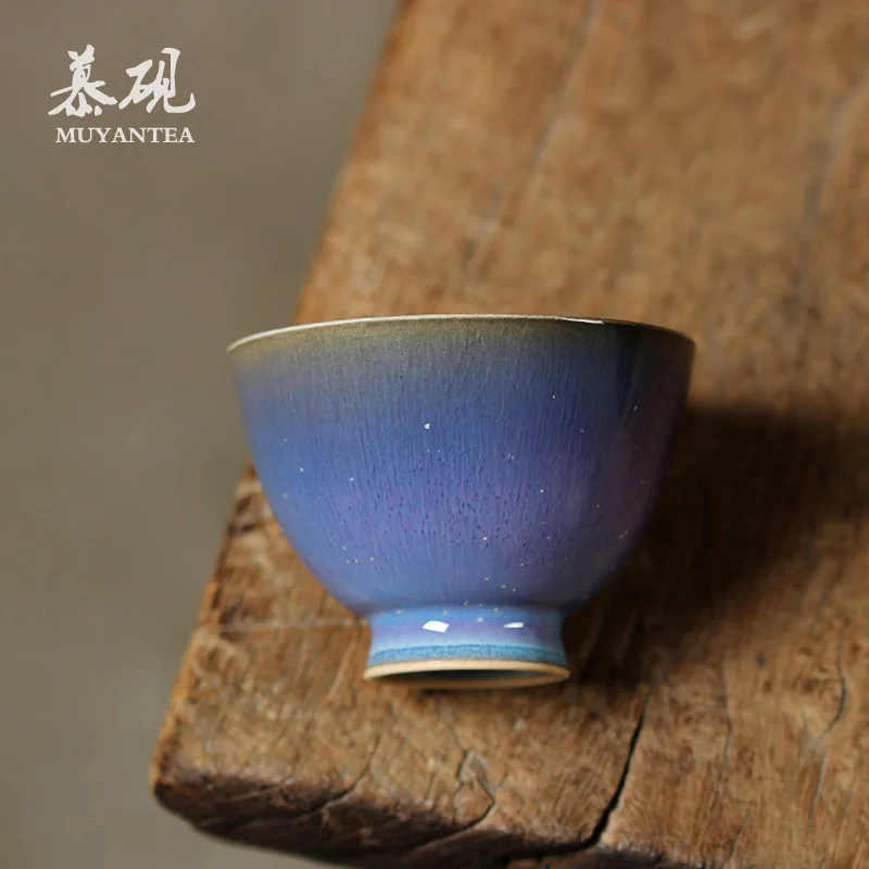 MuYan jingdezhen manual variable TuHao red glaze, pu-erh tea cups masterpieces master kung fu tea tea cup