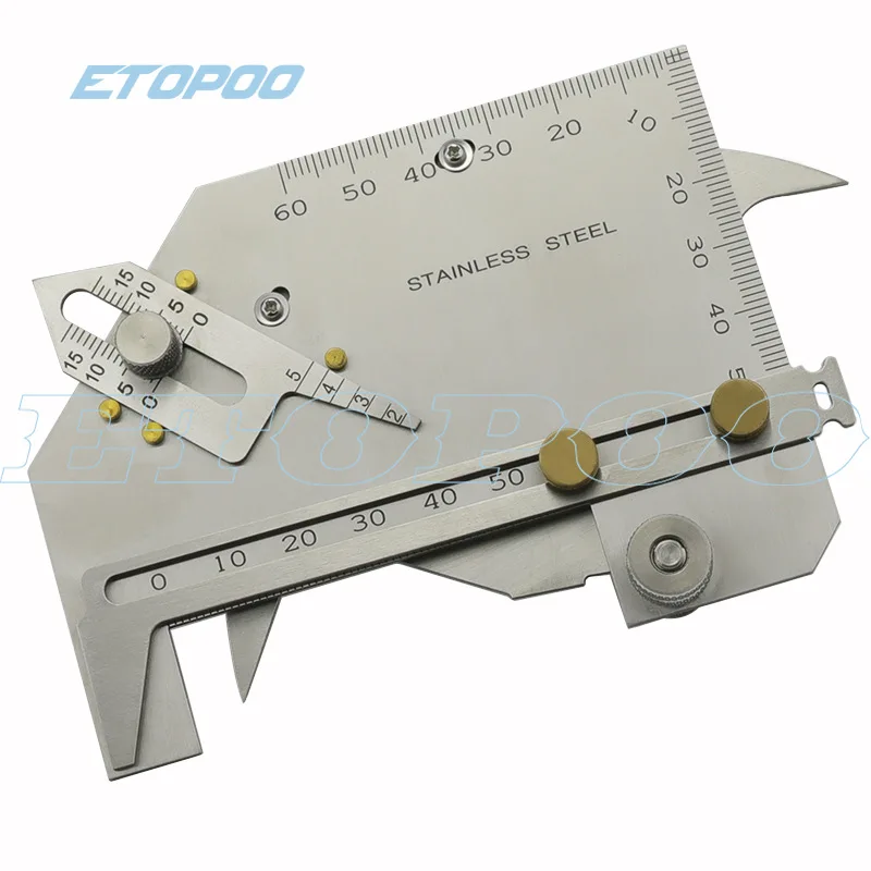 Welding Angle Gauge WGU-8M Welding Seam Gauge Vernier Caliper Weld Gauge Weld Inspection Tool MG-8 Welding Angle Ruler