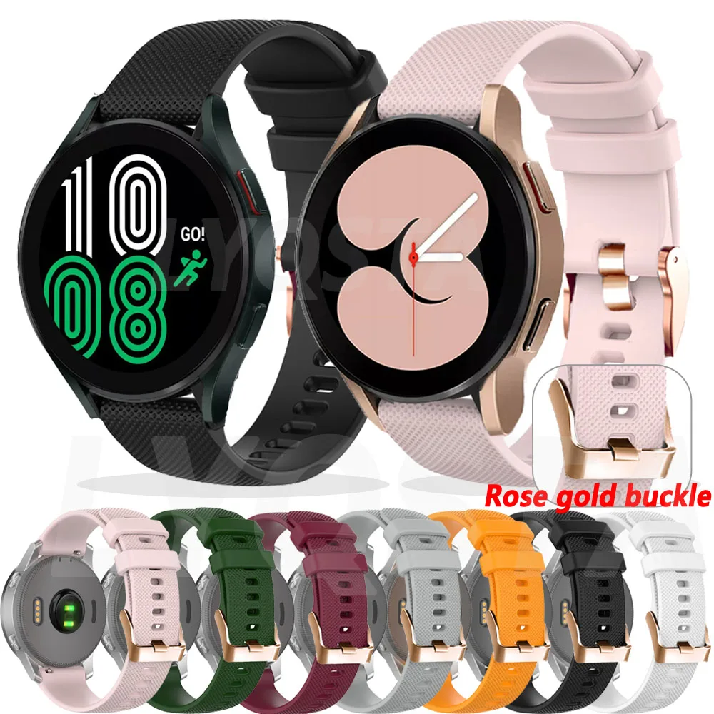 

Silicone Original 20mm Band Straps For Samsung Galaxy Watch Active 2 40/44mm/3 41mm Smartwatch Wristband Galaxy Watch 4 40 44mm