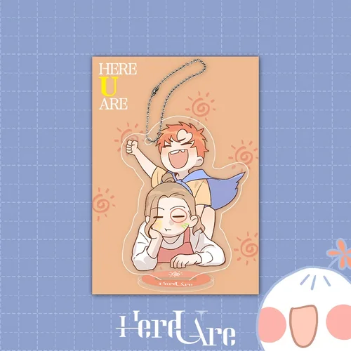 Imagen 2 del producto Soporte acrílico de cómic Here U Are, soporte de placa de modelo de figura de Yu Yang, Li Huan, llavero colgante, regalo para fanáticos, 3 diseños