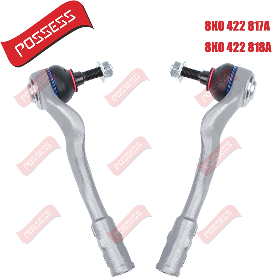 

A Pair of Front Axle Outer Steering Tie Rod Ends Ball Joint For Audi A4 Q5 A5 B8 ,OE 8K0422817A 8K0422818A