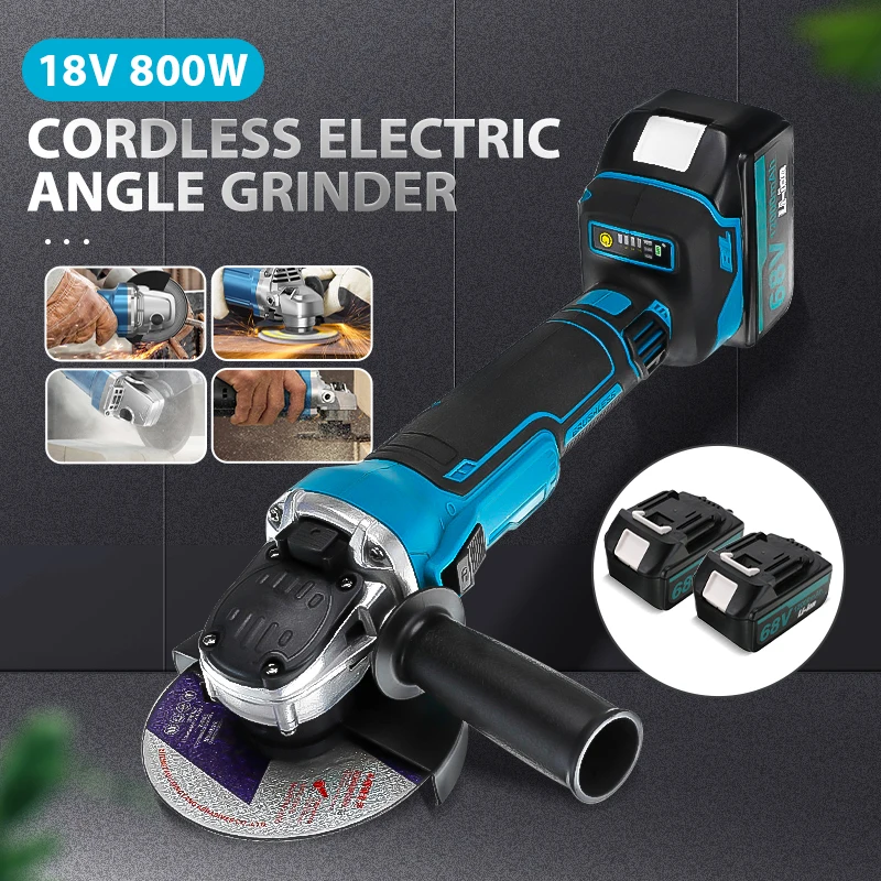 18V Brushless Impact มุมเครื่องบดเครื่องบดมุมเหมาะสำหรับแบตเตอรี่ Makita Cordless เครื่องขัด