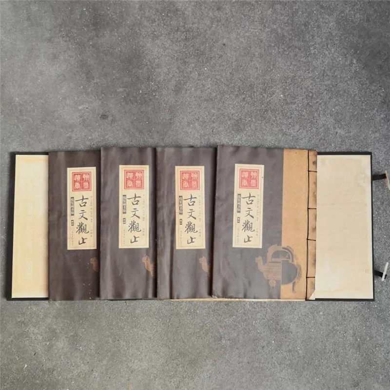 China Hand Drawn Album, Thread Bound Book Ancient Books Of Ancient View Of Literary Classics A Set Of 4