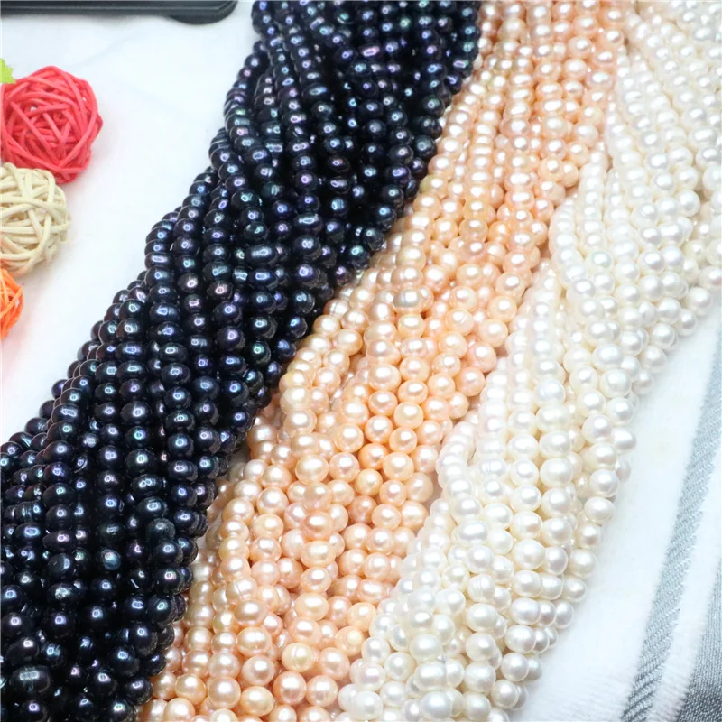 

Real Natural Pearls Beads Real Freshwater Pearl Bead Baroque Loose Pearl For DIY Bracelet Necklace Jewelry Making 14" strand