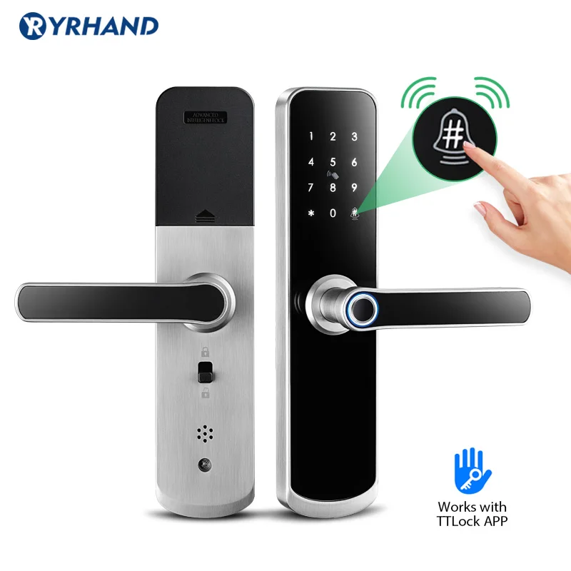 X6 Yrhand Electronic Lock Waterproof Biometric Fingerprint Door Locks Bluetooth Digital Keypad Door Lock TTlock App Smart Lock