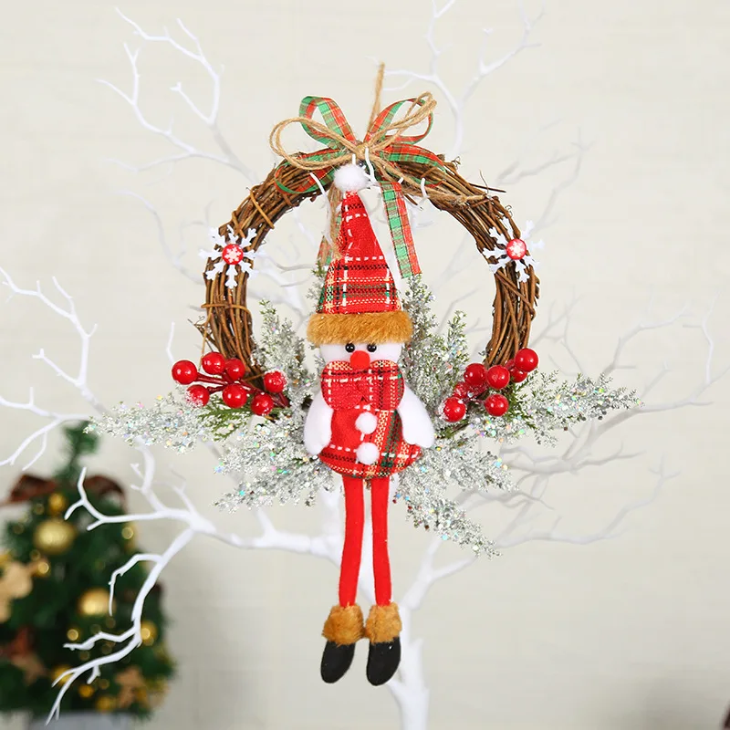 

Long-legged Santa Claus Pendant Christmas Decoration Door Hanging Christmas Decoration Wreath Children's Room Garland Ornaments