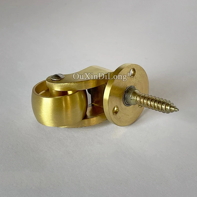 Brand New 4PCS 1'' Brass Casters Wheels Table Chair Sofa Couch Bar Furniture Rollers 360° Swivel Furniture Castors