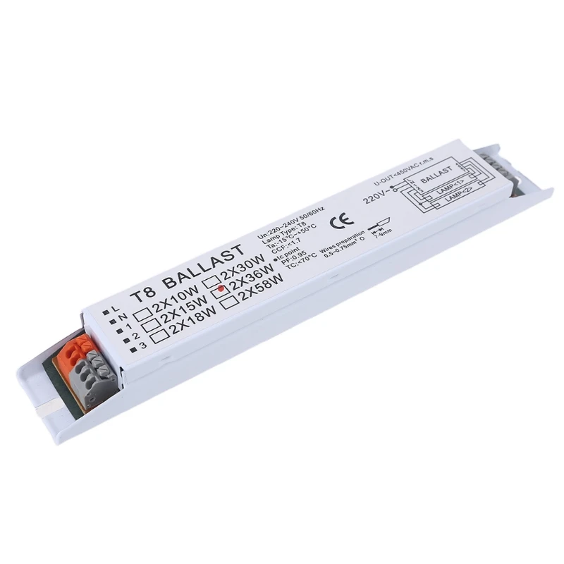 2024 New  220-240V AC 2x36W Wide Voltage T8 Electronic Ballast Fluorescent Lamp Ballasts