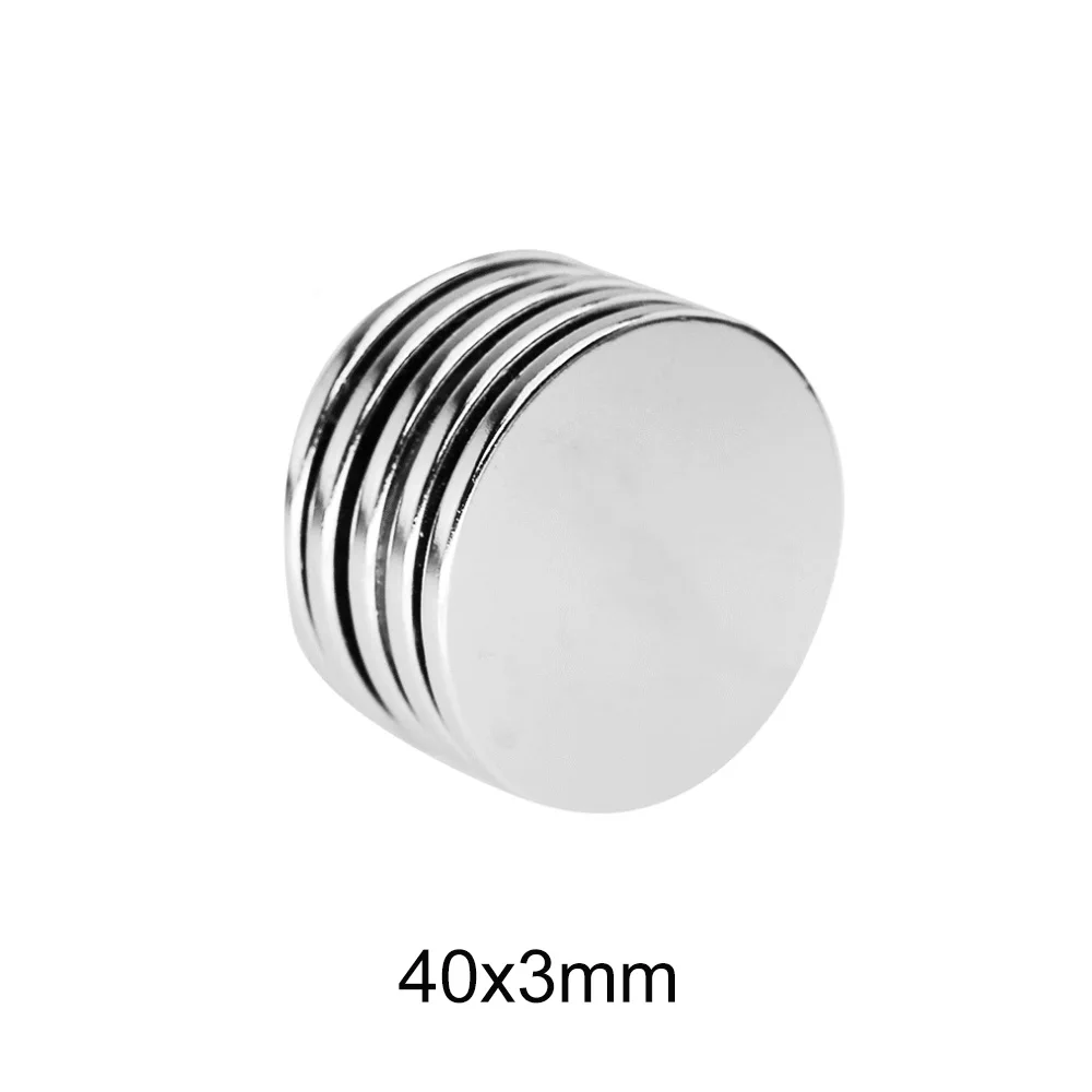 1/2/5/10PCS 40x3 Strong Round Magnets N35 Powerful Strong Magnetic Magnets 40x3mm N35 Rare Earth Neodymium Magnet Disc 40*3 mm