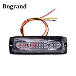 12LED Car Strobe Warning Light Grill Flashing Truck Trailer Beacon Lamp LED Side Signal Breakdown Emergency Lights