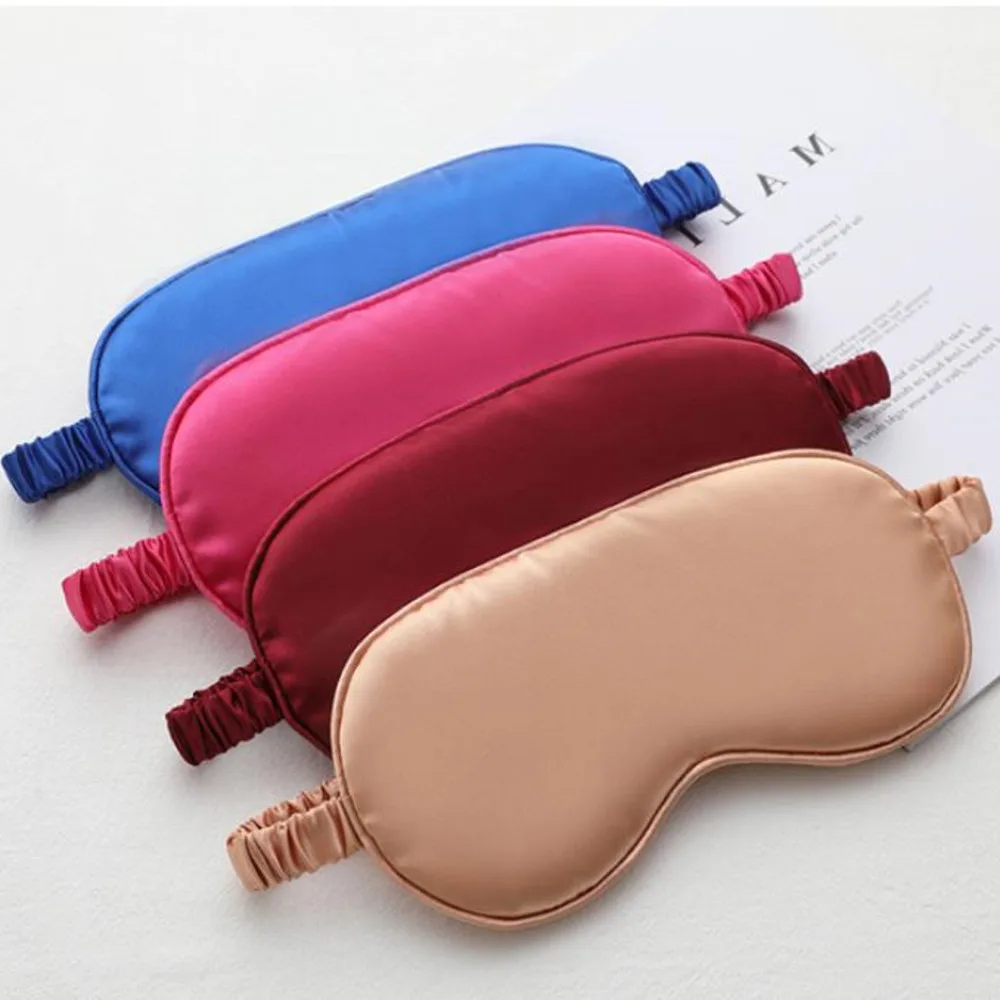 19 Style Silk Eye Mask Padded Shade Cover Travel Relax Blindfolds Eye Cover Mask Eye Care Beauty Tools Gifts