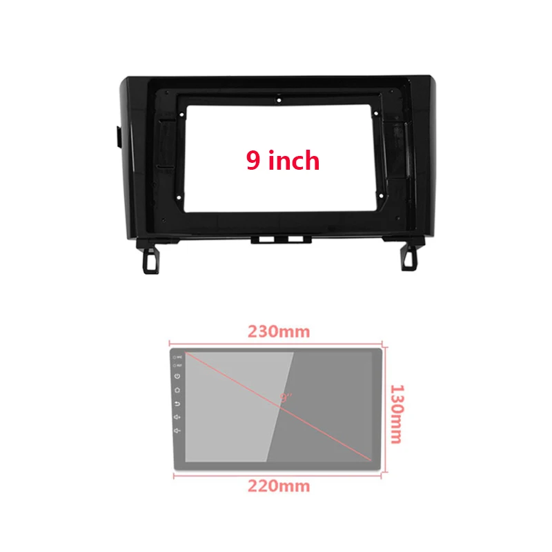 9/10 Inch Car Radio Head Unit Fascia For NISSAN X-Trail/Qashqai/Rogue 2014+ Auto Stereo Dash Panel Mount Trim Frame Kit