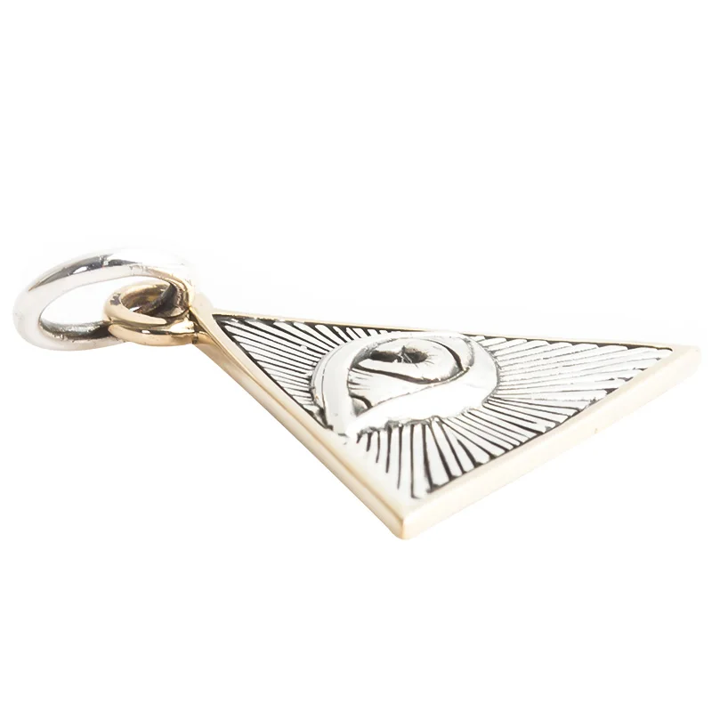 Ruibeila triangolo occhio di dio 925 ciondolo in argento collana retrò personalità collana in argento tailandese per inviare un amico