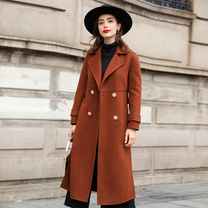 300% Wool Coat Female Jacket 2020 Winter Jacket Women Double Side Coats Korean Long Jackets Chaqueta Mujer MY3983