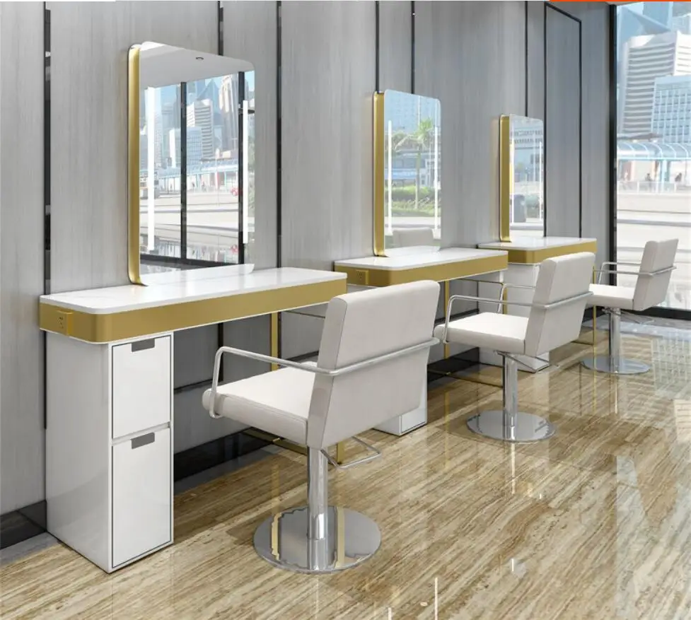 Kapper Spiegel Stand, Kapper Spiegel Stand, Rvs Led Licht Kast