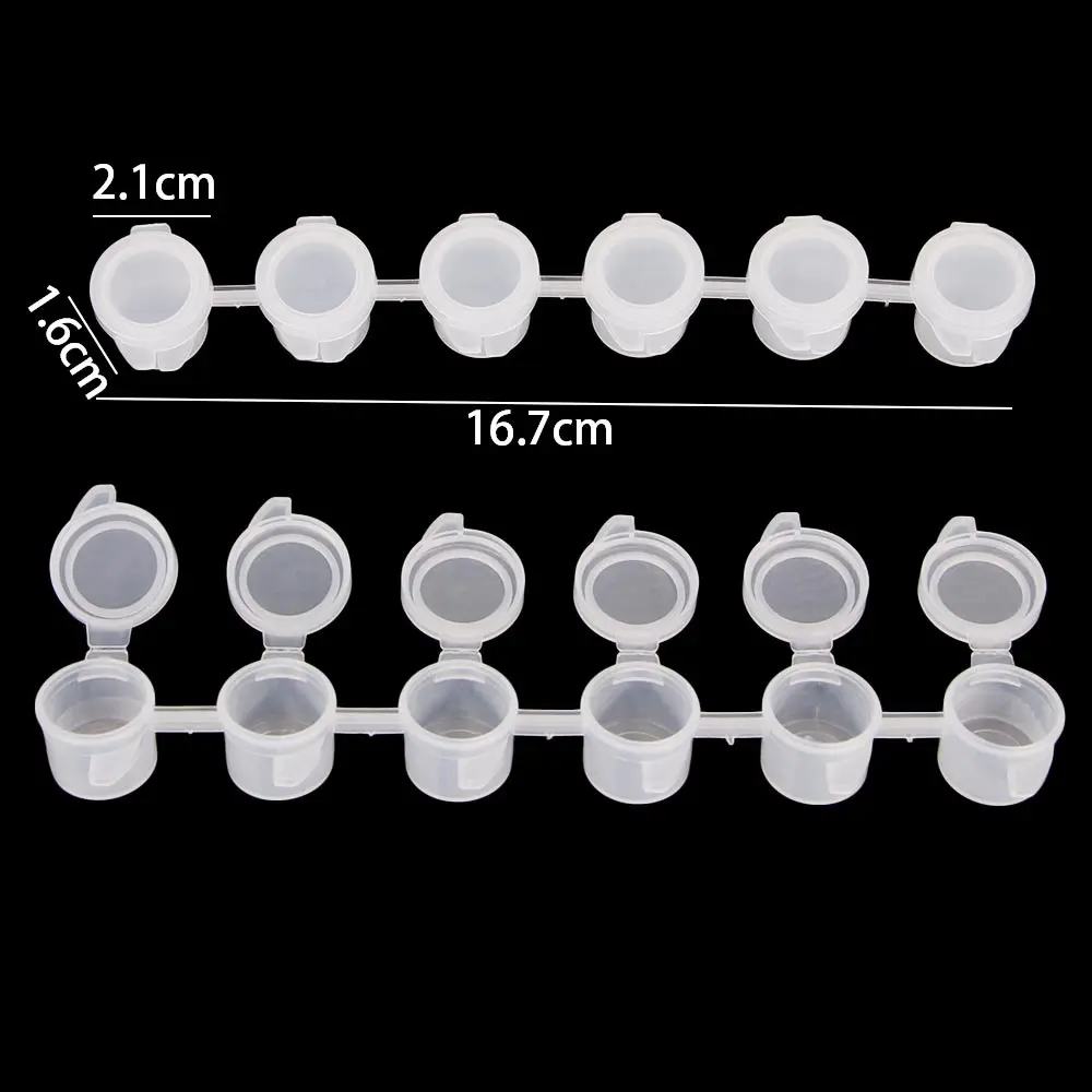 10 Pcs/set 3 ml Empty Oil Painting Box Mini Palette Draw Pigment Pots Portable Storage Plastic Empty Box Sealing Container