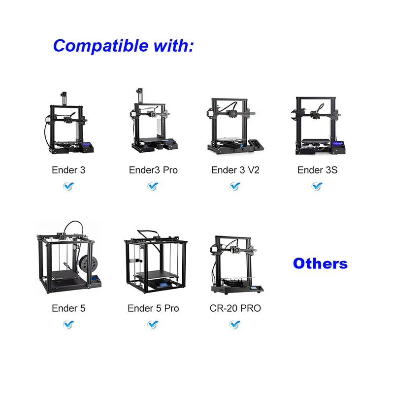 4 pces acessórios da impressora 3d placa de vidro de aquecimento cama braçadeira clipe fixo para ender 3/3 pro/3 v2/3s, ender 5/pro, CR-20 pro, CR-10