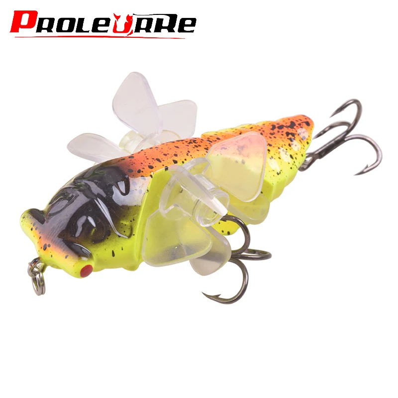 1 Pcs Propeller Popper Sea Fishing Lures 7.5cm 15.5g Top water Trolling Big Wobblers Artificial Bait With 4 # Hooks​ Crankbaits